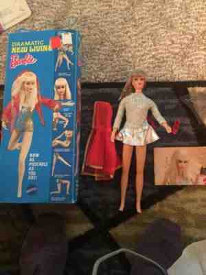 Vintage Blonde Dramatic New Living Barbie Doll MOD 1970 #1116 with Swimsuit