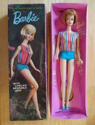 BARBIE Vintage American Girl Redhead Titan Box Excellent Indented Markings MIB 