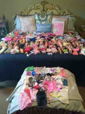 Vintage 1960's Barbie & Ken Dolls! Huge Lot! Over 200 Pcs. Clothing And...