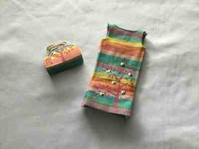 VIntage Barbie Skipper #1910 Sunny Pastels Dress & Purse 1960's  