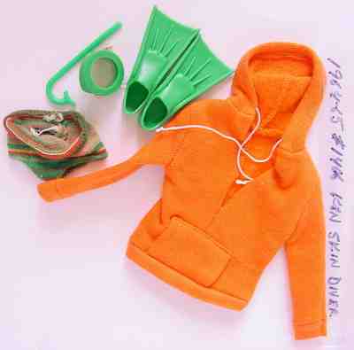 1964-65 KEN THE SKIN DIVER OUTFIT #1406 BARBIE