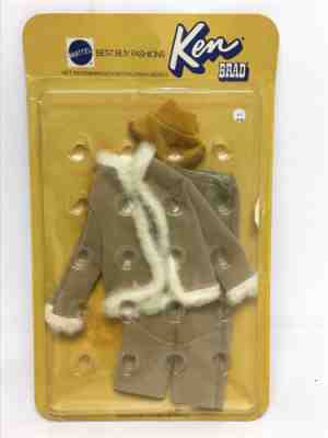 VINTAGE BARBIE BEST BUY FASHIONS- KEN/BRAD SUEDE WESTERN OUTFIT 8617-NEW ON CARD