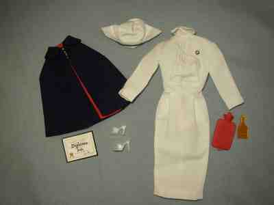 Vintage 1961 BARBIE Doll REGISTERED NURSE Outfit – NEAR COMPLETE