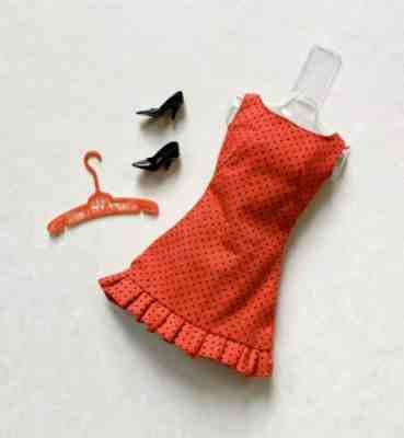 Vintage Barbie Mod Sun-Shiner Pak Dress HTF Red Version 1969 *NICE*