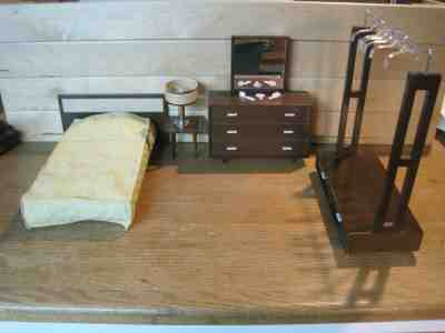 Mattel Modern 1958 vintage wooden Barbie Bedroom & Studio Set, original boxes