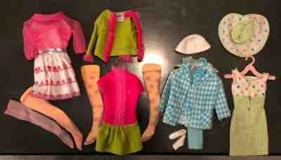 1960's Vintage Mattel Barbie Doll 4 Outfit Lot #1858, #1868, #1649, & #1637 17pc