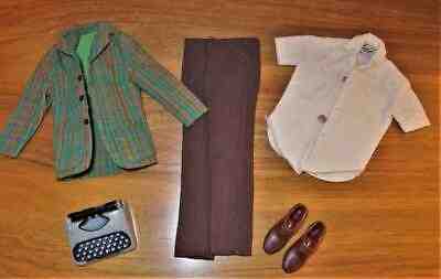Vintage Barbie KEN Fashion COLLEGE STUDENT Outfit #1416 w/Typewriter c1965