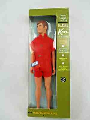 New Good Lookin' Talking Ken Doll 1968 NRFB #1111 Barbie Dolls' Boyfriend Mod