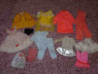 lot of 43 vintage barbie clothes and dolls mod candlelight capers, goldswinger