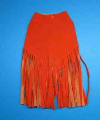AUCTION Vintage BARBIE - TURTLE 'N TIGHTS #3426 > Orange Faux Suede Skirt