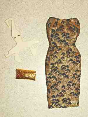 Barbie:  NICE Vintage PAK GOLD LAME' SHEATH Outfit!