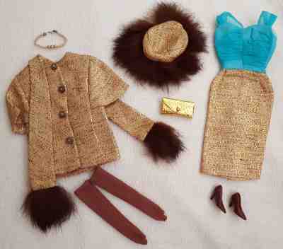 Vintage Barbie "Gold 'N Glamour" Complete Ensemble-1965 MINT