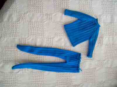 Barbie vintage Turtle and Tights blue knit 