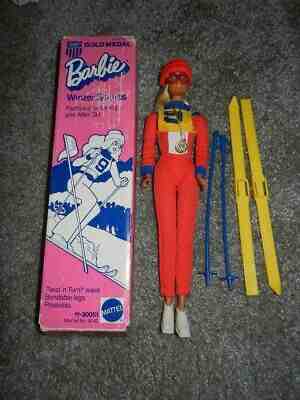 1975 VINTAGE GOLD MEDAL WINTER SPORTS MALIBU BARBIE NRFB MINT OLYMPIC SKIER HTF