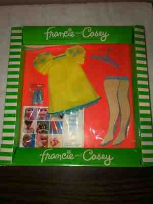 NIB 1965 Vintage Barbie Clothes Francie & Casey 1223 The Yellow Bit Outfit  
