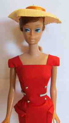 VINTAGE TITIAN RED HAIR SWIRL PONYTAIL BARBIE IN #986 SHEATH SENSATION