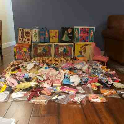Vintage Barbie Collection 1960’s Car Twist and Turn Car Case Clothes Piano Lot