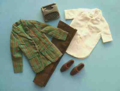 Vintage Barbie: Ken 1965 "College Student" Outfit #1416 With VHTF Typewriter -NM