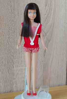 Vintage Barbie SKIPPER Straight Leg Rare Dark Brunette Hair (1964-66) Beautiful 