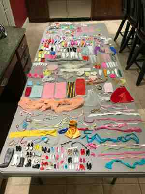 VTG Lot Barbie Ken Skipper Francie Clothes Gloves Socks Shoes Accessories 