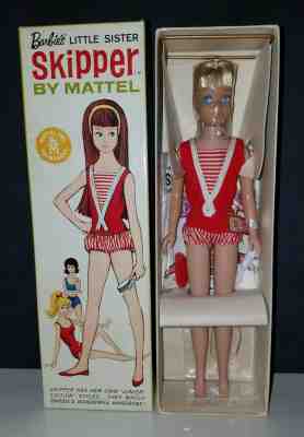 VINTAGE Barbie SKIPPER Doll * Blonde PLATINUM Hair * Straight Legs * NIB * MINTY