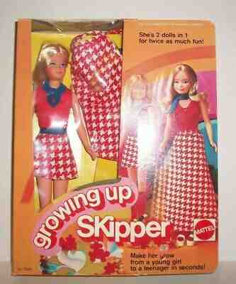 NEW Vintage Mattel 1974 Growing Up Skipper Barbie Doll #7259