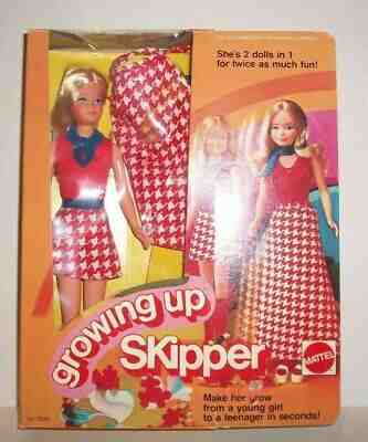 Barbie Skipper Growing up Doll Vintage 1974 Mattel #7259 Complete