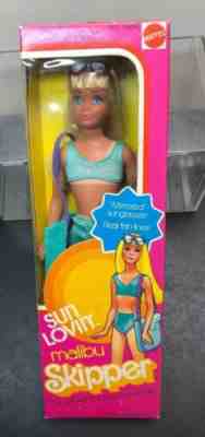 9” Vintage Mattel Barbie Doll “Sun Lovin’ Malibu” Sun Tan 1978 Swimsuit NRFB