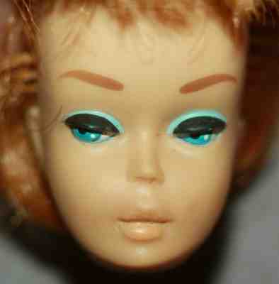 VINTAGE BARBIE 1965 AMERICAN GIRL #1070 TITIAN/RED HAIR DOLL HEAD--VERY NEAR EXC