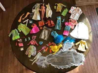 Mod Barbie clothing lot and OOAK japanese malibu Francie TLC