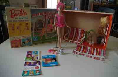 1964~"MISS BARBIE"~BOX~ DOLL SET WIGS STAND BENDABLE LEGS