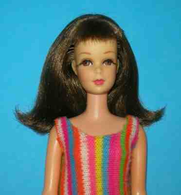 Vintage Francie TNT brunette doll 1967 bend leg w/ eyelashes & SS Barbie cousin
