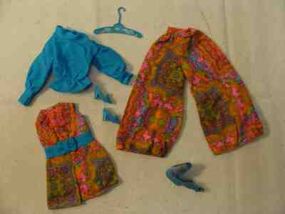 Vintage 1970 Mood Matchers #1792 Mod Era Barbie Doll Outfit, Complete