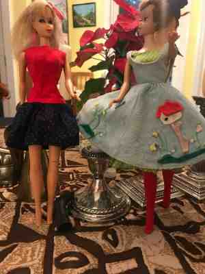 SET of 2 Original 1960s Vintage Barbie dresses || Best Bow and Friday Nite Date