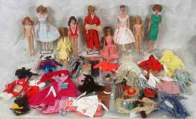 Huge Vintage Lot of Barbies Dolls Clothes Outfits Accessories Midge Skipper 