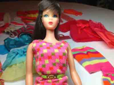 MOD Twist N Turn Barbie Dark Brown Hair Clothing Accessories Lot Chocolate Bon