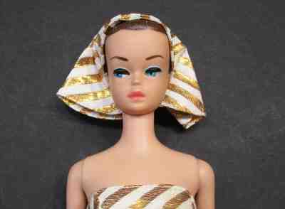 Vintage Mattel Fashion Queen Barbie #870, Original SS, Shoes, 3 Wigs, Wig Stand 