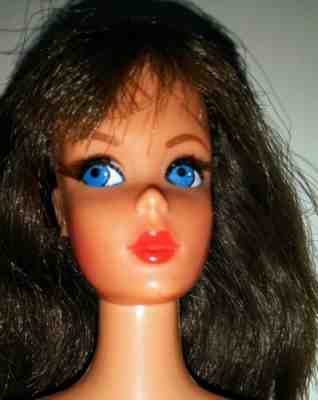 VTG '70 Brunette Living Barbie MATTEL VERY RARE ~ JAPAN ISSUE ~  + ZOKKO DRESS
