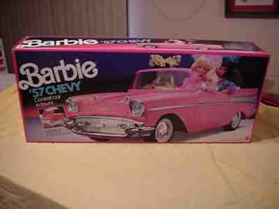 BARBIE PINK 1957 CHEVY CONVERTIBLE  NEW IN THE SEALED BOX   FROM 1990