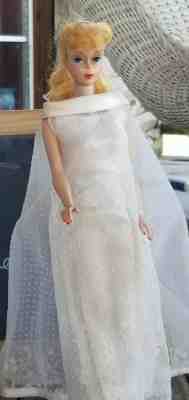 1960's Vintage 850 #5 Ponytail barbie wearing rare #1849 wedding wonder HTF