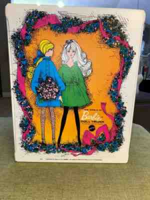 Vintage  1968 World of BARBIE Mattel White Doll Trunk Carrying Travel Case