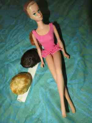 Vintage Barbie 1964 Miss Barbie OSS wigs and stand 