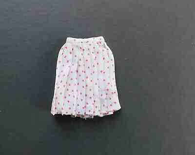 Vintage Barbie 1967 Skirt Styles Crepe Pink White Pleated Print B181