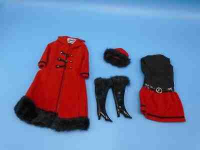 Vintage MOD Mattel BARBIE Doll Outfit #3418 Magnificent Midi Complete Boots Hat