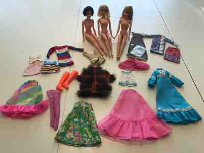 Vintage Barbie MOD Francie brunette Casey Dolls Clothing HTF Sears Exclusive 
