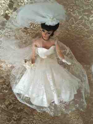 Vintage Mattel Barbie 1960 -61 Blonde PONYTAIL #5 Doll & Wedding Day set #972