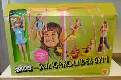 Mattel Barbie SKIPPER & her Swing-a-Rounder Gym 1971 NIB Never Removed Vintage! 