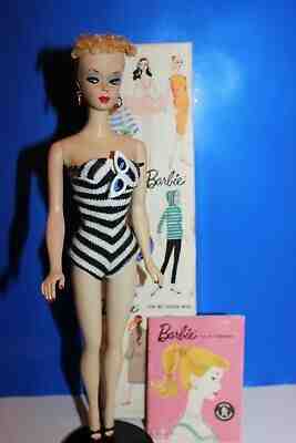 Vintage Barbie Ponytail # 2 with R Box, TM stand, sunglasses and booklet. 