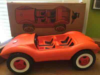 Vintage W. Germany Sand Buggy Orange Plastic Barbie Doll Toy Race Sports Car 