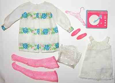 Vintage Barbie Francie # 1229 Sugar Sheers Outfit Near Complete NM HTF Tote